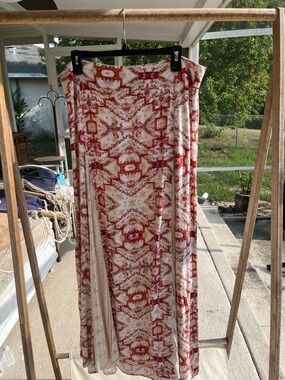 Shyanne western wear aztec print maxi skirt with lace godets